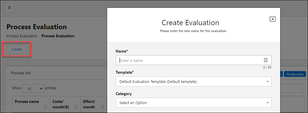 create process eval